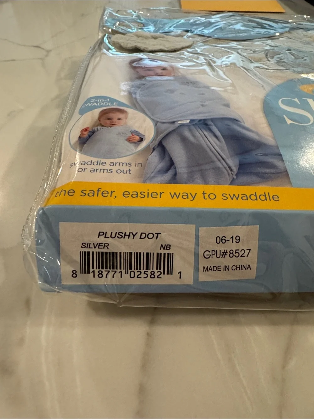 HALO SleepSack Swaddle - NB Birth to 3 Months Plushy Dot Velboa (6-12 lbs)